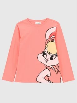 Νέος 🔔 Coccodrillo Μπλουζάκια Μπλουζάκι LOONEY TUNES ZC2143108LIG Πορτοκαλί Regular Fit ✨
