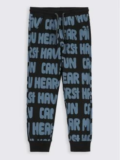 Φτηνός 🎉 Coccodrillo Παντελόνια Φόρμας Παντελόνι φόρμας ZC2120105FTK Μαύρο Regular Fit 😀