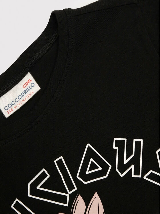 Η καλύτερη συμφωνία 😍 Coccodrillo Μπλουζάκια Μπλουζάκι WC2143101EVG Μαύρο Regular Fit ✔️ - Image 3