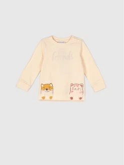 Πολύ καλή προσφορά ⭐ Coccodrillo Μπλούζες Χωρίς Φερμουάρ Μπλούζα WC2143102IAM Μπεζ Regular Fit 🛒