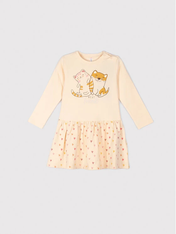 Φτηνός 🔔 Coccodrillo Καθημερινά Φορέματα Φόρεμα καθημερινό WC2129101IAM Μπεζ Regular Fit ✔️