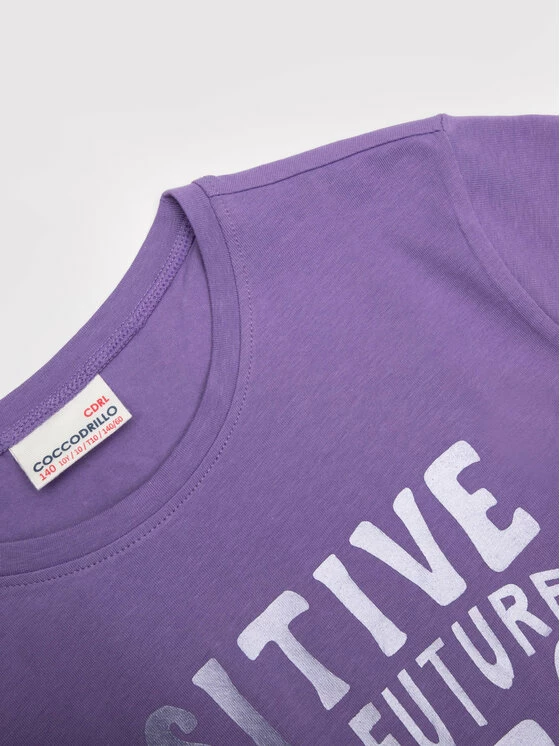 Συμφωνίες 🧨 Coccodrillo T-shirts T-Shirt WC2143218EVG Μωβ Regular Fit 🌟 - Image 3