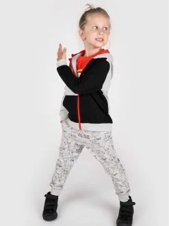 Προώθηση ✔️ Coccodrillo Παντελόνια Φόρμας Παντελόνι φόρμας ZC1120103NIG Γκρι Regular Fit 👏