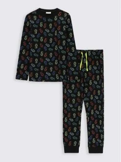 Συμφωνίες ⌛ Coccodrillo Πιτζάμες Πιτζάμα ZC2448114PJS Μαύρο Regular Fit 🧨