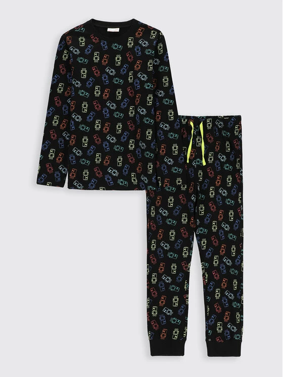 Συμφωνίες ⌛ Coccodrillo Πιτζάμες Πιτζάμα ZC2448114PJS Μαύρο Regular Fit 🧨