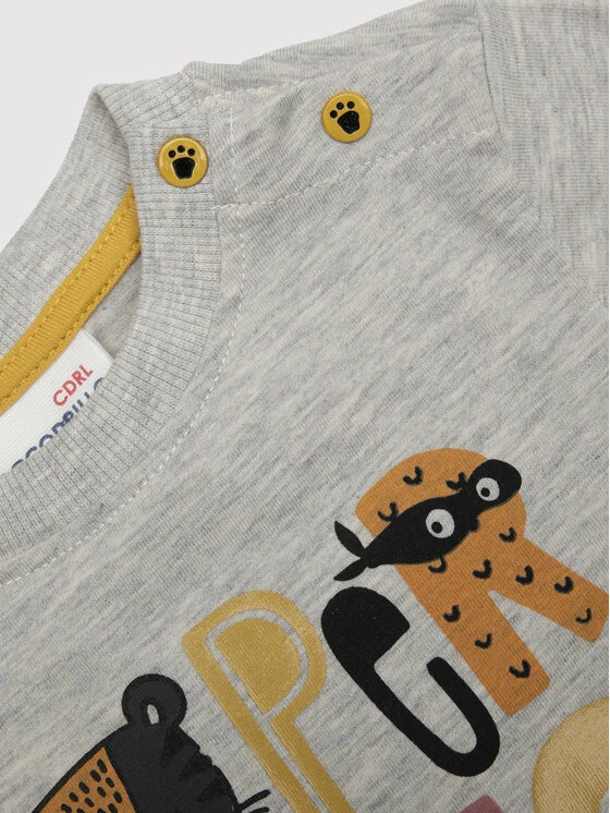 Αγορά 😍 Coccodrillo Μπλουζάκια Μπλουζάκι WC2143101SUP Γκρι Regular Fit 🥰 - Image 3