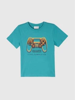 Κουπόνι 🔔 Coccodrillo T-shirts T-Shirt WC2143204KIW Μπλε Regular Fit 👍