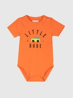 Εξοδος 👍 Coccodrillo Κορμάκια Κορμάκι παιδικό WC2112202BRO Πορτοκαλί Regular Fit 🔔