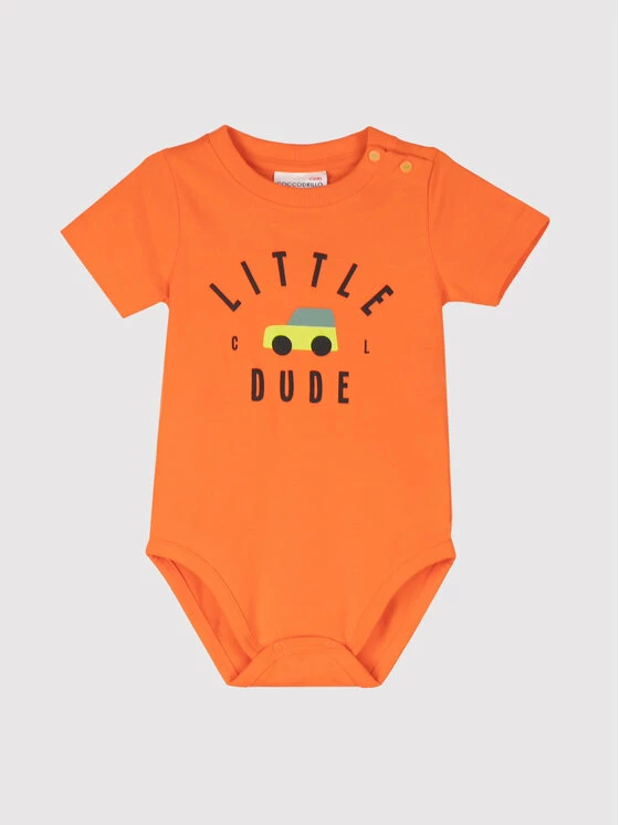 Εξοδος 👍 Coccodrillo Κορμάκια Κορμάκι παιδικό WC2112202BRO Πορτοκαλί Regular Fit 🔔