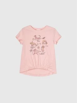 Εξοδος 🔥 Coccodrillo T-shirts T-Shirt WC2143202ENO Ροζ Regular Fit 🤩