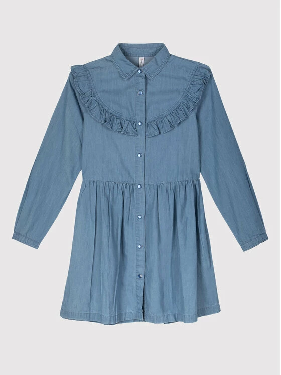 Συμφωνίες ⭐ Coccodrillo Καθημερινά Φορέματα Φόρεμα καθημερινό WC2128101CHO Μπλε Regular Fit 🎁