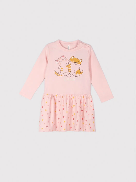 Τοπ 10 🎁 Coccodrillo Καθημερινά Φορέματα Φόρεμα καθημερινό WC2129101IAM Ροζ Regular Fit 🤩