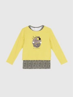 Το φθηνότερο 👏 Coccodrillo Μπλουζάκια Σετ 2 μπλουζάκια ZC1143101CHO Κίτρινο Regular Fit ❤️