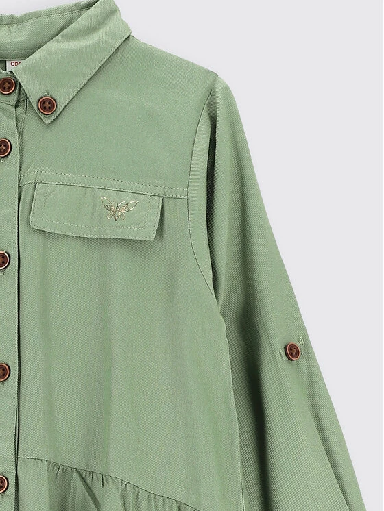 Αγορά 🛒 Coccodrillo Καθημερινά Φορέματα Φόρεμα πουκάμισο ZC2128102MAK Πράσινο Regular Fit 🔔 - Image 2