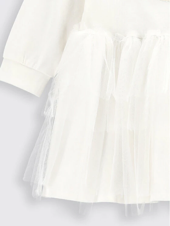 Νέος 🛒 Coccodrillo Καθημερινά Φορέματα Φόρεμα καθημερινό ZC2129101WIN Λευκό Regular Fit 👍 - Image 3