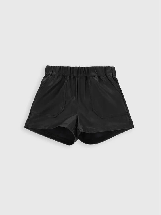 Τοπ 10 👍 Coccodrillo Υφασμάτινα Σορτς Σορτς από απομίμηση δέρματος ZC2119501MAJ Μαύρο Regular Fit ❤️