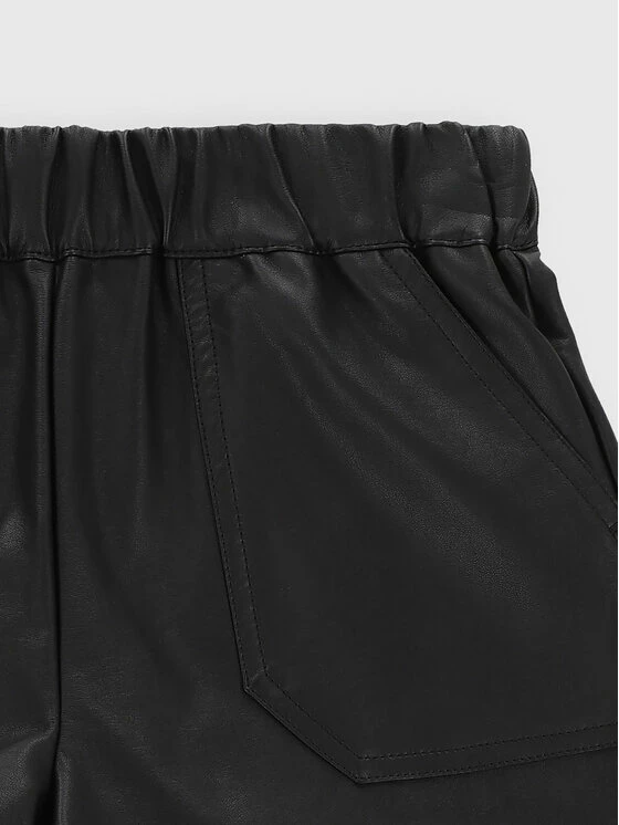 Τοπ 10 👍 Coccodrillo Υφασμάτινα Σορτς Σορτς από απομίμηση δέρματος ZC2119501MAJ Μαύρο Regular Fit ❤️ - Image 2