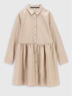 Το φθηνότερο 🥰 Coccodrillo Καθημερινά Φορέματα Φόρεμα πουκάμισο ZC2128101BSG Μπεζ Regular Fit ⌛