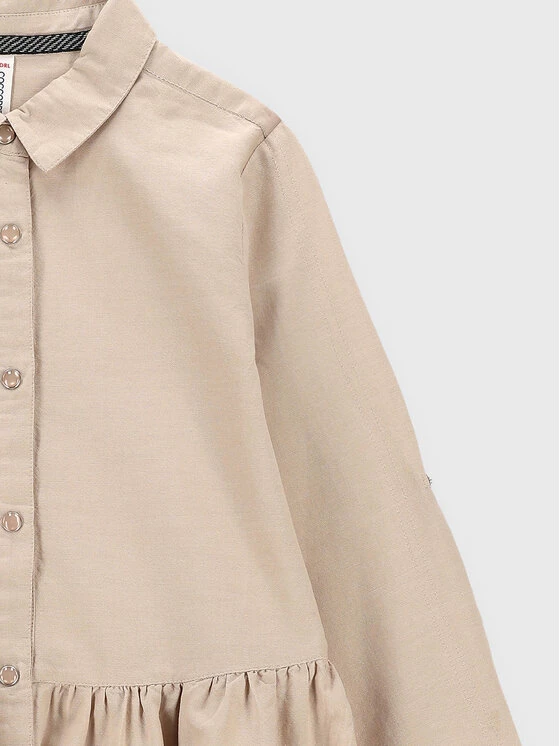 Το φθηνότερο 🥰 Coccodrillo Καθημερινά Φορέματα Φόρεμα πουκάμισο ZC2128101BSG Μπεζ Regular Fit ⌛ - Image 3