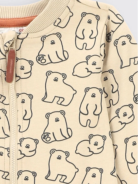 Η καλύτερη συμφωνία 🛒 Coccodrillo Βρεφικά Ρούχα Φορμάκι ολόσωμο ZC2104202TRN Μπεζ 💯 - Image 2