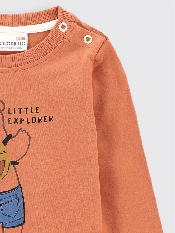 Εξοδος 🎉 Coccodrillo Κορμάκια Κορμάκι παιδικό ZC2112101TRN Πορτοκαλί Regular Fit 🧨 - Image 2