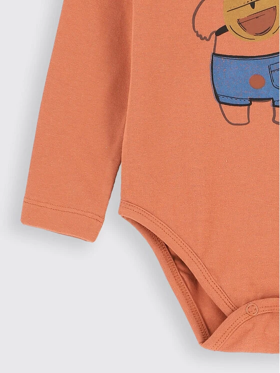 Εξοδος 🎉 Coccodrillo Κορμάκια Κορμάκι παιδικό ZC2112101TRN Πορτοκαλί Regular Fit 🧨 - Image 3