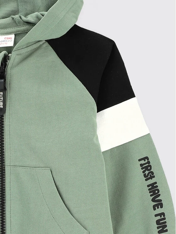 Προϋπολογισμός 👍 Coccodrillo Μπλούζες Με Φερμουάρ Μπλούζα ZC2132401FTK Πράσινο Regular Fit 😀 - Image 3