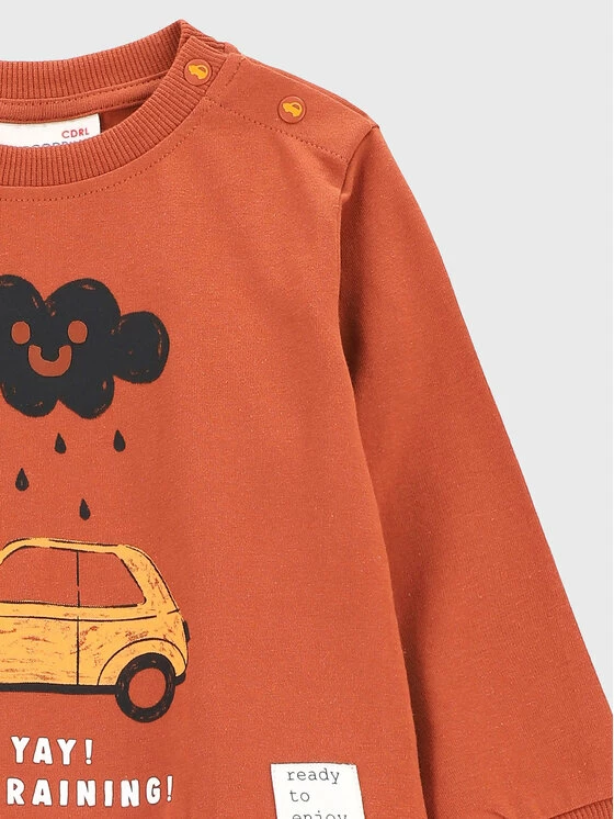 Νέος 🤩 Coccodrillo Μπλουζάκια Μπλουζάκι ZC2143102CON Καφέ Regular Fit 😉 - Image 2