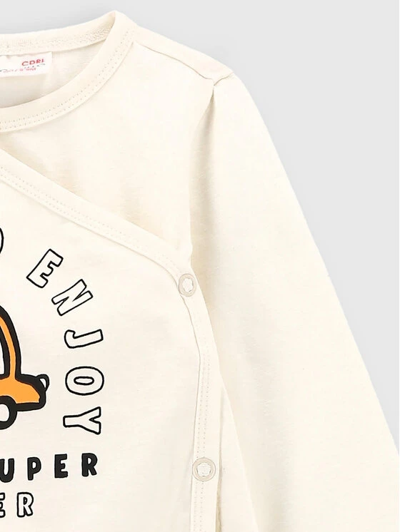 ΧΟΝΔΡΙΚΟ ΕΜΠΟΡΙΟ 🎉 Coccodrillo Κορμάκια Κορμάκι παιδικό ZC2112602CON Εκρού Regular Fit 🎁 - Image 2