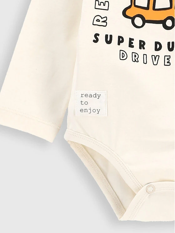 ΧΟΝΔΡΙΚΟ ΕΜΠΟΡΙΟ 🎉 Coccodrillo Κορμάκια Κορμάκι παιδικό ZC2112602CON Εκρού Regular Fit 🎁 - Image 3