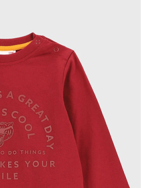 Καλύτερη πώληση ❤️ Coccodrillo Μπλουζάκια Μπλουζάκι ZC2143105COK Μπορντό Regular Fit 🤩 - Image 2