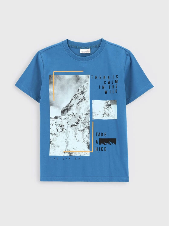 Νέος 😍 Coccodrillo T-shirts T-Shirt ZC2143201TRJ Σκούρο μπλε Regular Fit ✨