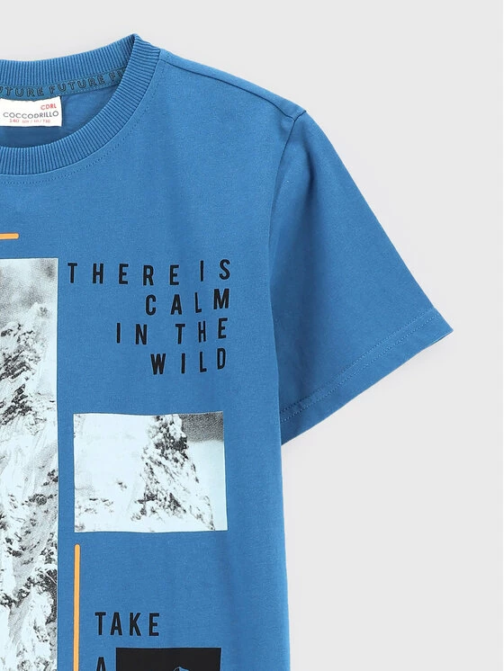 Νέος 😍 Coccodrillo T-shirts T-Shirt ZC2143201TRJ Σκούρο μπλε Regular Fit ✨ - Image 2