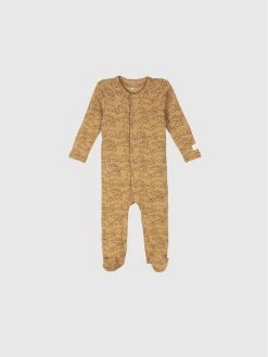 Τοπ 10 ✔️ Coccodrillo Βρεφικά Ρούχα Φορμάκι WC2404102BRO Καφέ Regular Fit 🎁