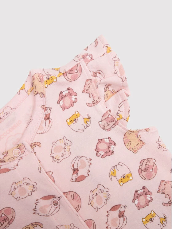 Προώθηση 💯 Coccodrillo Βρεφικά Ρούχα Φορμάκι με ανοιχτά ποδαράκια WC2404301IAM Ροζ Regular Fit 🥰 - Image 3