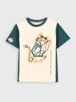 Flash Sale 🥰 Coccodrillo T-shirts T-Shirt ZC2143203COK Μπεζ Regular Fit 🌟