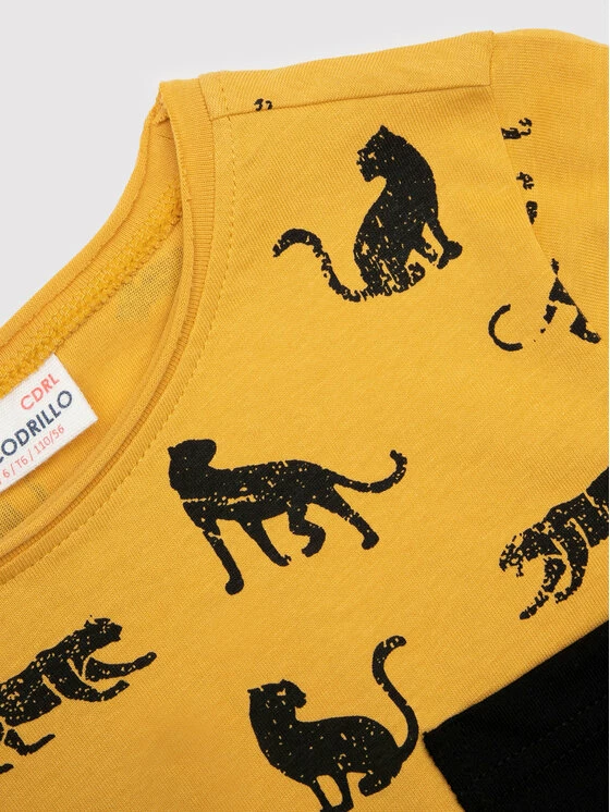 Ολοκαίνουργιο 🤩 Coccodrillo T-shirts T-Shirt WC2143201REB Κίτρινο Regular Fit 🌟 - Image 3