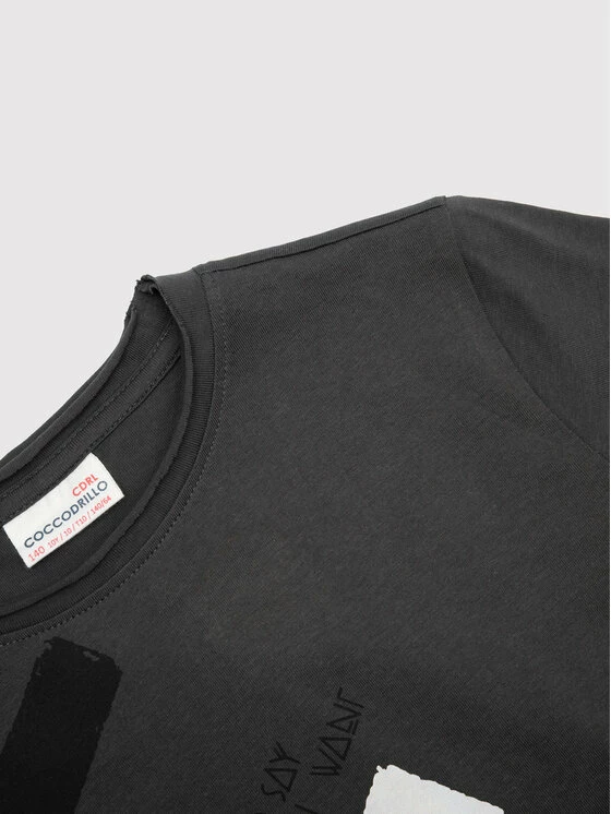 Τοπ 10 👏 Coccodrillo Μπλουζάκια Μπλουζάκι WC2143101HER Γκρι Regular Fit 👍 - Image 3