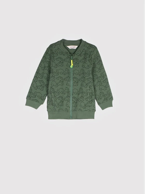 Εξοδος ✔️ Coccodrillo Μπλούζες Με Φερμουάρ Μπλούζα WC2132201BRO Πράσινο Regular Fit 🎉