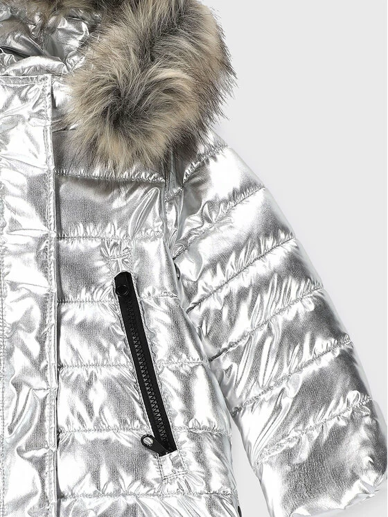 Καλύτερη πώληση 🔔 Coccodrillo Χειμωνιάτικα Μπουφάν Μπουφάν πουπουλένιο ZC2152104OGK Ασημί Regular Fit 🌟 - Image 3