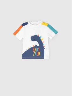 ΧΟΝΔΡΙΚΟ ΕΜΠΟΡΙΟ ✔️ Coccodrillo T-shirts T-Shirt WC2143202BAZ Λευκό Regular Fit ⭐