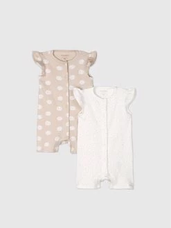 Ολοκαίνουργιο ✔️ Coccodrillo Βρεφικά Ρούχα Σετ φορμάκι με ανοιχτά ποδαράκια 2 τμχ. WC2404702UNG Έγχρωμο Regular Fit 😍