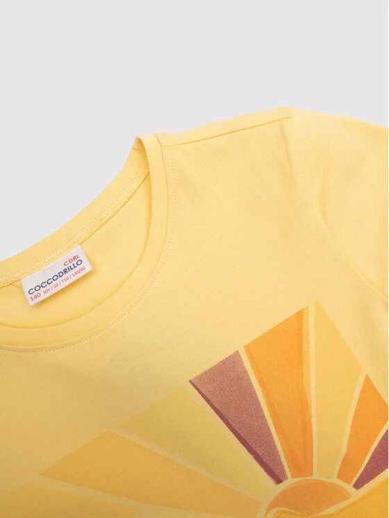 Το φθηνότερο 🥰 Coccodrillo T-shirts T-Shirt WC2143203NOB Κίτρινο Regular Fit 👍 - Image 3