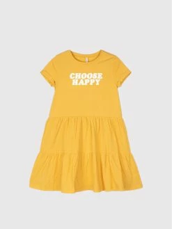 Συμφωνίες ❤️ Coccodrillo Καθημερινά Φορέματα Φόρεμα καθημερινό WC2129201CHO Κίτρινο Relaxed Fit 👏