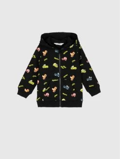 Προώθηση 👍 Coccodrillo Μπλούζες Με Φερμουάρ Μπλούζα ZC1132401MYC Μαύρο Regular Fit ⭐