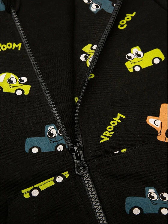 Προώθηση 👍 Coccodrillo Μπλούζες Με Φερμουάρ Μπλούζα ZC1132401MYC Μαύρο Regular Fit ⭐ - Image 4