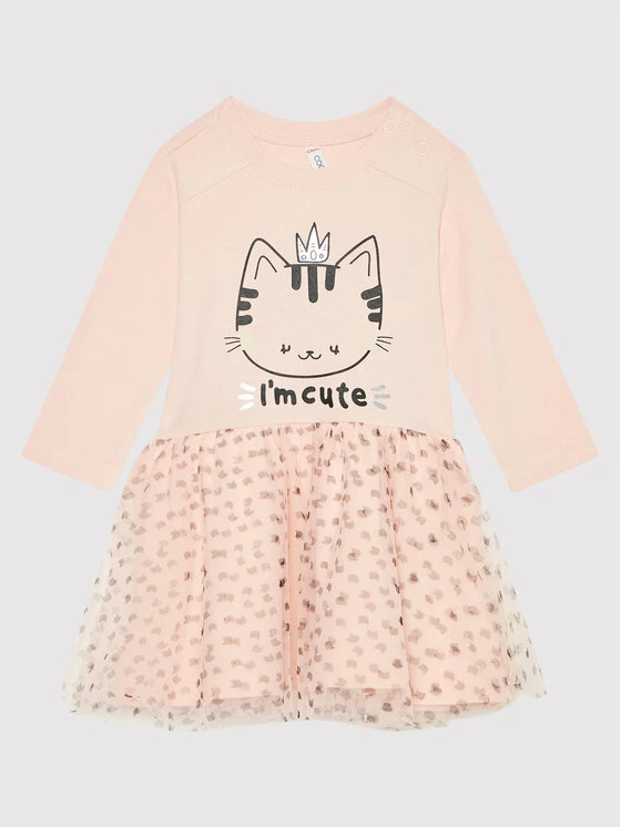 Προϋπολογισμός 🔥 Coccodrillo Καλοκαιρινά Φορέματα Φόρεμα καθημερινό ZC1129101LOV Ροζ Regular Fit 🤩