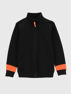 Η καλύτερη συμφωνία 🎉 Coccodrillo Μπλούζες Με Φερμουάρ Μπλούζα ZC2132201GAJ Μαύρο Regular Fit 👍