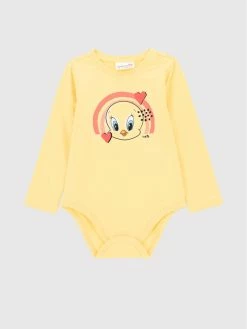 Εξοδος 🧨 Coccodrillo Κορμάκια κορμάκι LOONEY TUNES ZC2112103LIG Κίτρινο Regular Fit 🎁