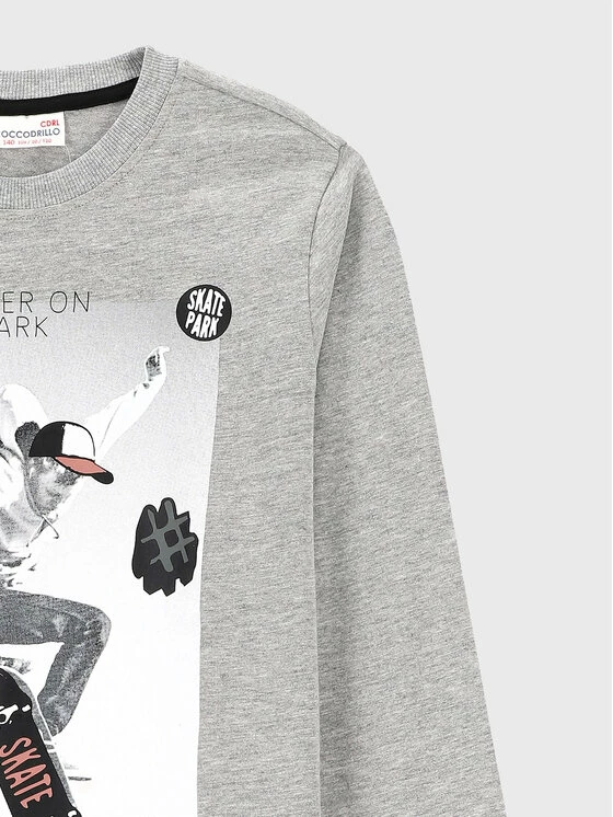 Εκπτωση 👍 Coccodrillo Μπλουζάκια Μπλουζάκι ZC2143116EVB Γκρι Regular Fit ✔️ - Image 2